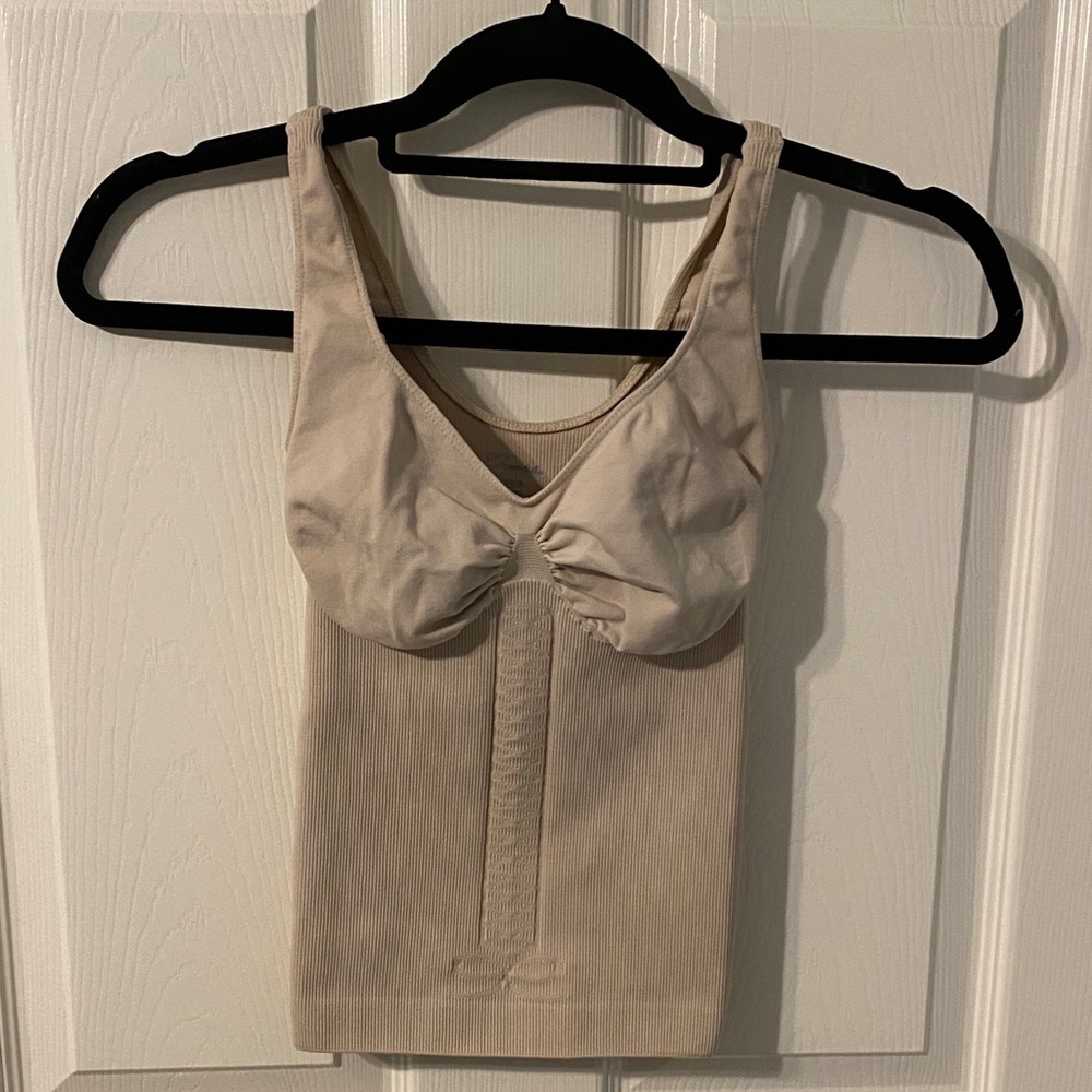 Guess Beige Ribbed Tank Top - Picture 2 of 5